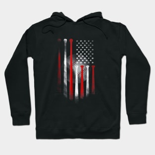 American Flag Vintage Baseball Hoodie